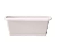 Prosperplast Jardinera Respana con Soporte de Plastico en Color Gris Piedra 78,6 Cm White