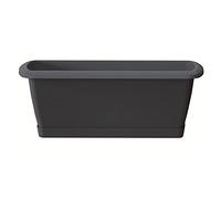 Jardinera respana con soporte de plastico en color antracita 78,6 (largo) x 18,4 (ancho) x 14,5 (alto) cm