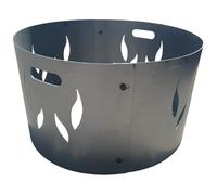 Protección contra chispas para brasero de 80 cm - 2 piezas de acero sin tratar - Desarrollado pátina oxidado, protección segura contra chispas con mango para jardín y patio, apto para braseros de 80