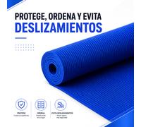 Protector Antideslizante Azul para Cajones y Armarios 65 cm Ancho | Rollo Cortable a Medida para Cocina, Nevera, Fregadero y Estanterías | Alfombrilla Protectora Fácil de Limpiar
