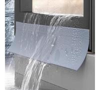 Protector antigoteo para Puertas y Ventanas, Autoadhesivo, Protector de umbral Impermeable de 11,2 cm, 4 deflectores de Lluvia de Goma para Ventanas correderas y abatibles, Evita el reflujo