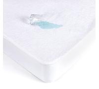 Protector Colchon 120 x 190/200 cm Impermeable, Funda Colchon 120, 80% Algodón Color Blanco, Hipoalergénico, Antiácaros y Antibacteriano