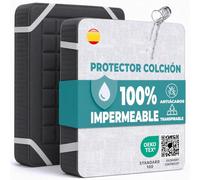 Protector Colchón 70x140 cm Funda Colchón Impermeable de Algodón Pack 2 Sábana Impermeable Protectora para Cuna Cubre Colchón Transpirable Hipoalergénico Antiácaros Antibact. Lavable a Máquina