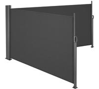 Protector contra el viento - Panel divisor para jardín - Doble panel extensible - Toldo lateral - 600 x 180 cm - Panel de privacidad para exteriores
