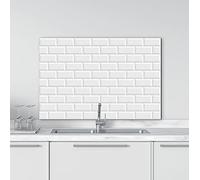 Protector contra salpicaduras de cocina de aluminio, fabricado en Italia, protección para vitrocerámica y pared, lavable y fácil de montar, antisalpicaduras de metal, 48 x 72 cm