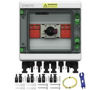 Protector contra sobretensiones fotovoltaico, interruptor de corte de corriente continua, 2 cadenas, 1000V, 32A, IP65