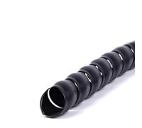Protector de bobinado Cable en Espiral, Organizador Tubo 8 mm, 10, 12, 16 y 20, Funda Protectora for(Black,ID 14MM 1 Meter)