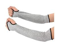 Protector de brazo anti-corte, manga de protección de seguridad antichoque de 5 etapas con orificio para el pulgar, adecuado para cortar, manipular, máquinas herramientas, reparaciones, etc.