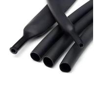 Protector de cable, tubo termorretráctil de 10/100 metros de diámetro, 2,4-6,4mm, funda de Cable térmico de poliolefina 3:1, aislado, negro y rojo(Black,6.4MM-100M)