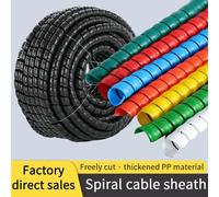 Protector de Cables en Espiral Flexible de 1/5/10 Metros, 8mm-40mm, Funda Protectora para Cables, Organizador de Cables, Protección de Tuberías Rojo