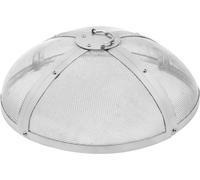 Protector de chispas para fogata, redondo, de 20 pulgadas, con cubierta de metal de acero resistente y reforzado. Tapa para fogatas exteriores, con cubierta superior fácil de abrir y un anillo para fa
