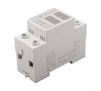 Protector de sobretensión ajustable de 63 A, carril DIN, dispositivo de reinicio automático con temporizador de retardo para uso industrial, blanco (40 A)
