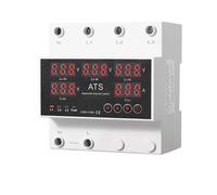 Protector de sobretensión trifásico 63 A ATS, interruptor de transferencia automático, selector de fase, alimentación ininterrumpida, sobrecorriente(5 Displays)