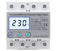 Protector de sobretensión trifásico STVP-932, con pantalla LCD, 230V/400VAC, 50A