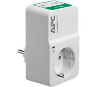 Protector de sobretensiones APC - PM1WU2-GR - Adaptador de enchufe con protección contra sobretensiones (1 enchufe Schuko, 2 puertos de carga USB, color blanco)