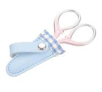 Protector de Tijeras de Cuero Azul, Funda Ligera con Cubierta | Acero Inoxidable, Estilo Vintage Elegante, para Costura y Crewel, Protección Cómoda y Práctica