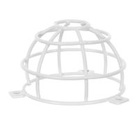 Protector Detector de Incendios Malla Reforzada y Orificio 6 MM | Jaula Anticolisión para Alarma, Instalación Flexible, Uso en Techo, Tamaño 9,40x9,40x5,90cm, Blanco