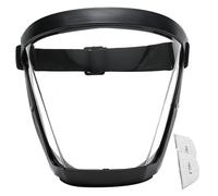 Protector Facial con 2 filtros de algodón, máscara de protección Facial antivaho de Alta definición con Correas Ajustables contra el Viento, Arena, Polvo, Agua, vapores de Aceite (Blanco y Negro), pr