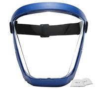 Protector Facial con 2 filtros de algodón, máscara de protección Facial antivaho de Alta definición con Correas Ajustables contra el Viento, Arena, Polvo, Agua, vapores de Aceite (Azul y Blanco), Pro