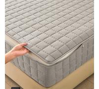 Protector Integral de Colchón Acolchado Funda de Colchón con Cremallera 70/80/135x190 Personalizable Cubre/Funda Colchon Mudanza Sábana Bajera Desenfundable Funda Protectora Colchon (135X190+20cm,D)