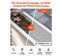 Protector para canalones, cubierta de aluminio de 127 mm con malla de acero inoxidable, alta resistencia, longitud de 30,48 metros, grosor de 1,02 mm, protección contra hojas y agujas de pino, fácil i