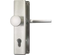 Protector para cilindro de cerradura Ibenzoa® de acero inoxidable tipo 316, robusta placa de protección con pomo exterior, sistema de bloqueo interno, longitud 5267 mm, varilla cuadrada de Ø 10 mm
