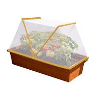protectora transparente para (80 cm) - Mini invernadero reutilizable y red - plegable con 4 estacas para tomates, verduras y camas elevadas