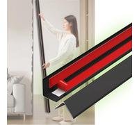 Protectores de esquina autoadhesivos con moldura en L for paredes, decoración protección pared lateral doble for azulejos puerta y ventana(Black,W 2 CM (3/4 inch))