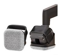 Protectores de suelo antiarañazos antideslizantes de fieltro para sillas de oficina, protectores de rueda de movimiento silencioso para hasta 60 mm de diámetro, material de polipropileno (gris)