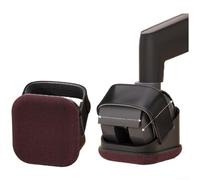 Protectores de suelo antiarañazos antideslizantes de fieltro para sillas de oficina, protectores de rueda de movimiento silencioso para hasta 60 mm de diámetro, material de polipropileno (marrón)