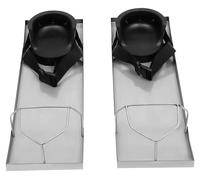 Protectores para rodillas, acero inoxidable duradero, cierre con hebilla, un par