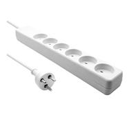 Proxtend danish it power strip 6-way 4m white