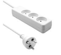 Proxtend danish power strip 3-way 5m it white