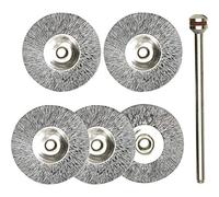 PROXXON 2228952 2228952-Juego cepillos Rueda Acero (5 u), Metal, 22 mm