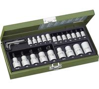 Proxxon Estuche 23 102 2223102 – Vasos y puntas Torx 1,2 y 1,4 Plata – Set 24 piezas