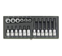 PROXXON 23 296 Kit Especial para Tornillos de Cabeza Estriada XZN 1/2", 18 Piezas, gris