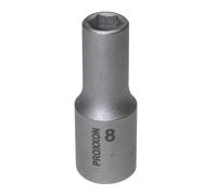 Proxxon 23 532 Vaso Largos de 3/8" para Pernos Roscados Sobresalidos Largos, Tamaño 8mm, Longitud Total 46mm