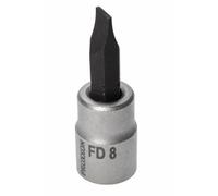 Proxxon 23 593 Vaso y Punta Planos de 3/8", Tamaño FD 8mm, Longitud Total 50mm