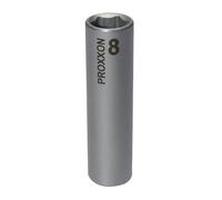 PROXXON 23 774 Vaso Largos de 1/4" para Pernos Roscados muy Salientes, Tamaño 8mm, Longitud Total 50mm, multicolor