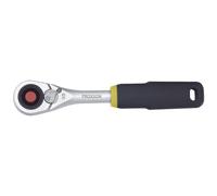 Proxxon 23162 - Llave de carraca compacta (3/8", 15 x 28 mm, longitud total 150 mm, giro a derecha/izquierda, acero CRV, mango resistente al aceite/ácido, carraca) 23 162
