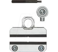 Proxxon 24270 ES70 - Dispositivo de sujeción excéntrica (carrera excéntrica de 1,5 mm, anchura de mordaza 70 mm, altura de mordaza 15 mm, color plateado, para mesas cruzadas KT70 y KT230)
