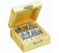 Proxxon 29020 - Conjunto de 10 fresas de acanalar, negro
