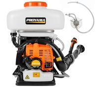 PROYAMA Pulverizador de gas 3 en 1 de 51.7 cc, mochila de 3.7 galones, turbo, pulverizador de mosquitos, arnés de amortiguación de vibraciones, soplador de hojas con mango de bloqueo automático para