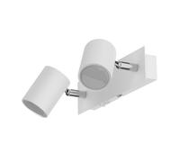 Proyector de pared WAIKA de dos luces con interruptor blanco mate in