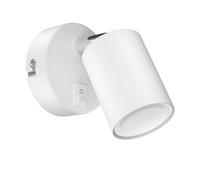 Proyector de pared WAIKA de una llama con interruptor GU10 blanco mate in