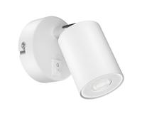 Proyector de pared WAIKA de una llama con interruptor GU10 blanco mate in