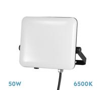 Proyector destello 50w 6500k blanco/negro 4500lm 90º ip65 16,4x20x4,