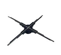 Proyector holográfico 3D de 50 cm con Ventilador, proyectores de Pantalla LED, lámpara holográfica for letreros, Tiendas, Bares Sin demora(50cm-4 Blades)