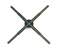 Proyector holográfico 3D de 56 cm con Ventilador, WiFi, luz LED for Publicidad con Logotipo, lámpara holográfica Compatible con múltiples empalmes y sincronización. Alta definición