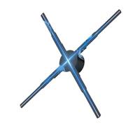 Proyector holográfico 3D de 80 cm con Ventilador, 928 Cuentas LED, Reproductor holográfico de 2000 x 928, Compatible con iluminación Amplio ángulo de visión